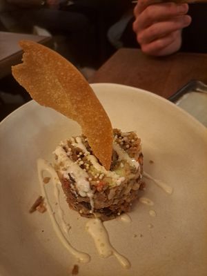 Mushroom tartare at Bloom Sushi in Paris