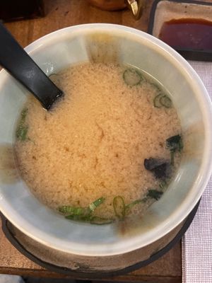 Miso soup  at Bloom Sushi in Paris