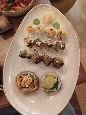 Sushi menu, not memorable. The big ones maybe, a little bit. at Bloom Sushi in Paris