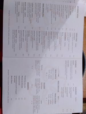 Menu at Bloom Sushi in Paris