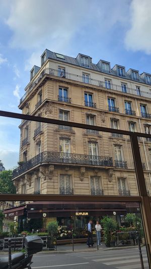 View from the terrasse - no one was out there but us surprisingly at Bloom Sushi in Paris