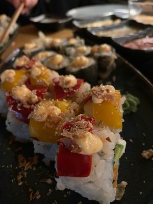Roasted pepper sushi at Bloom Sushi in Paris