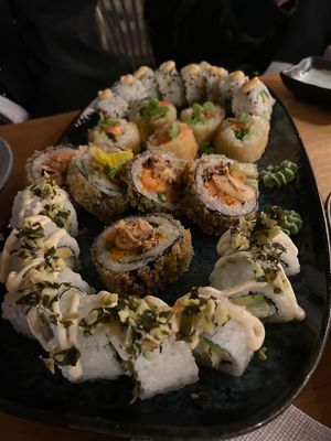 Sushi feast of all best sellers at Bloom Sushi in Paris