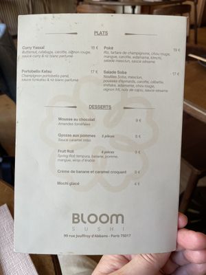   at Bloom Sushi in Paris
