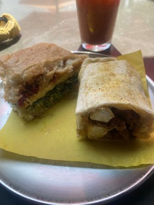 Half a vegan boujee and half a vegan hustler  at Odie B's in Denver