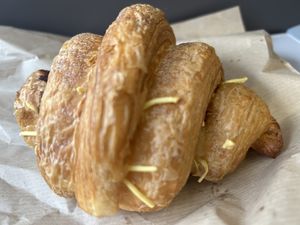 Cheese and marmite croissant  at Forest Bakery in Bristol