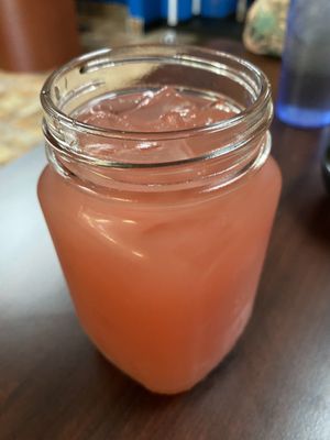 Watermelon seasonal water   at El Cantaro Vegan Taqueria in Sacramento