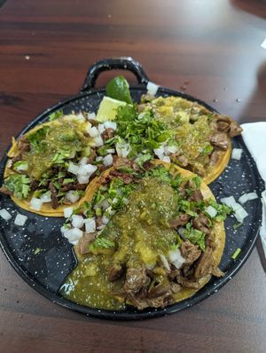 3 Asada Street Tacos at El Cantaro Vegan Taqueria in Sacramento