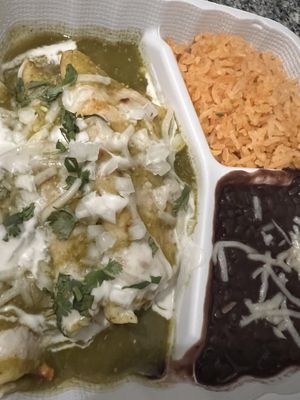 Chicken Enchiladas.  This was so good and super filling. Very flavourful. I particularly love that everything is vegan here. I highly recommend this place. The food is very good    at El Cantaro Vegan Taqueria in Sacramento