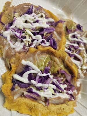 Vegan Memelitas at El Cantaro Vegan Taqueria in Sacramento