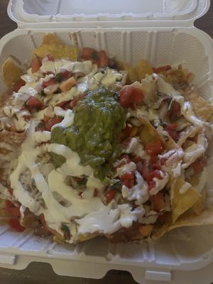 Life-changing Nachos  at El Cantaro Vegan Taqueria in Sacramento