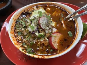 Posole   at El Cantaro Vegan Taqueria in Sacramento