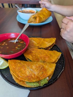 Quesa birria tacos, damn good at El Cantaro Vegan Taqueria in Sacramento
