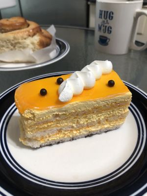 Mango Cake  #Veganuary at Happy Vegan in Fountain Valley