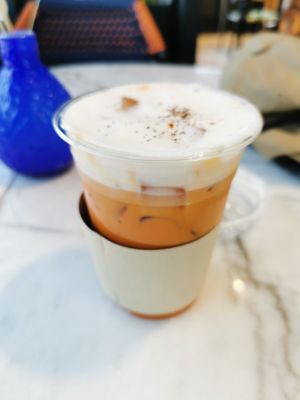 Iced Thai milk tea at GREEN & SUNNY in Bangkok