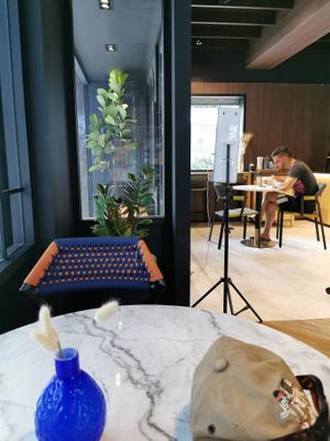 Part of the restarant/café at GREEN & SUNNY in Bangkok