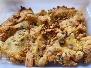 Fried eggs and soy protein OMG! at GREEN & SUNNY in Bangkok