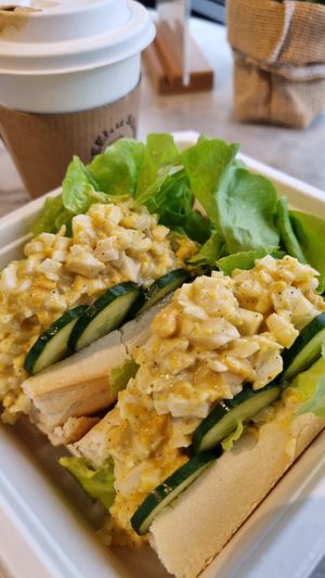 Egg sandwich (not the tuna one), soo good! at GREEN & SUNNY in Bangkok