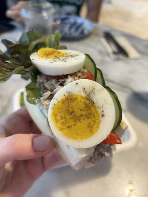 Tuna and egg sandwich   at GREEN & SUNNY in Bangkok