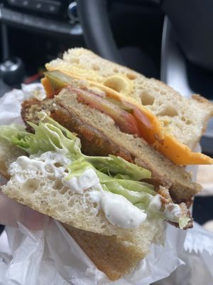Schnitzel sandwich   at Miss Sina in Marrickville