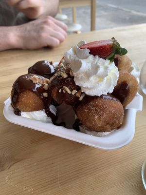 Donut ball sundae   at Miss Sina in Marrickville