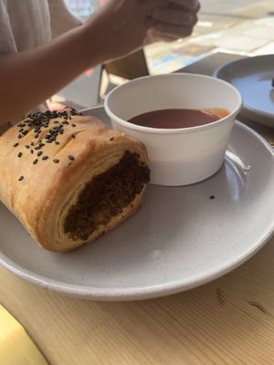 Sausage roll   at Miss Sina in Marrickville