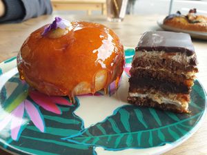 Creme brulee donut, Opera cake at Miss Sina in Marrickville