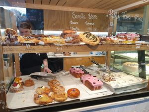Display cabinet at Miss Sina in Marrickville