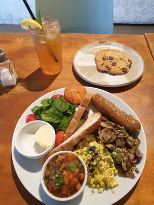 Big brekky, Choc chip cookie at Miss Sina in Marrickville