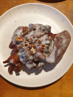 Banana pecan fritter at Miss Sina in Marrickville