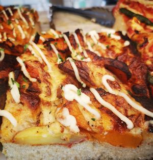 Pumpkin and Potato Foccacia at Miss Sina in Marrickville