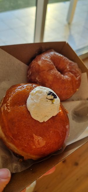Creme brulee donut (once it arrived home) at Miss Sina in Marrickville