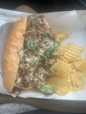 Philly cheese steak  at Miss Sina in Marrickville