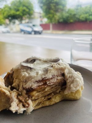 Cinnamon bun  at Miss Sina in Marrickville