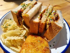 Chicken katsu sandwich at Miss Sina in Marrickville