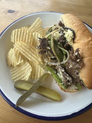 Philly cheesesteak   at Miss Sina in Marrickville