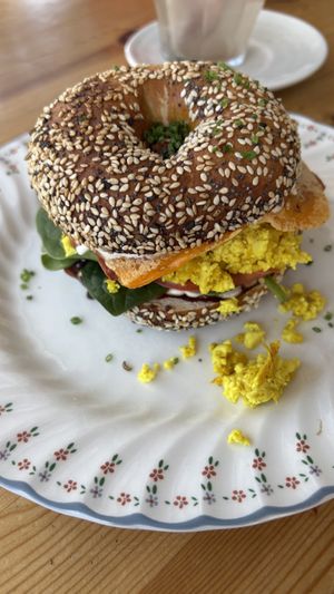 Breakfast bagel   at Miss Sina in Marrickville