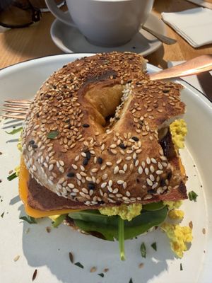 Breakfast bagel   at Miss Sina in Marrickville