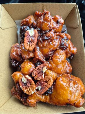 Banana pecan fritter $9: delicious, my fave at Miss Sina in Sydney