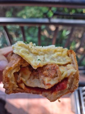 Lasagne danish $14.00: delish as always at Miss Sina in Sydney