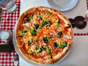 Vegan pizza at Zeus Pizza at Zeus Pizza in Berlin