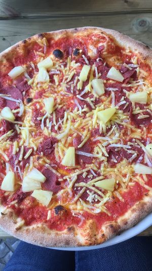 Vegan Hawaii Pizza at Zeus Pizza in Berlin