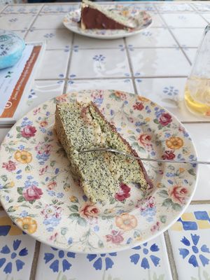 Mohnkuchen mit Vanillecreme at Allerlei Vegan in Schongau