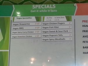 vegan specials at Maoz Vegetarian in Austin