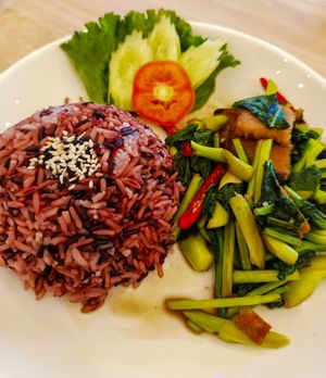 Stir-fried Kale at JVgan Healthy Food in Sri Racha