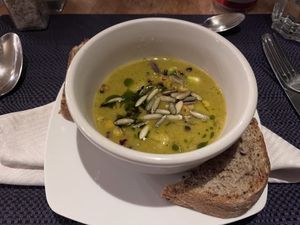 Set menu soup  at Okaniko Restaurant in Santa Cruz La Laguna