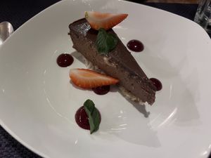 Set menu chocolate cake  at Okaniko Restaurant in Santa Cruz La Laguna