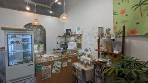 Vegan bake shelf at Meandri  in Busan