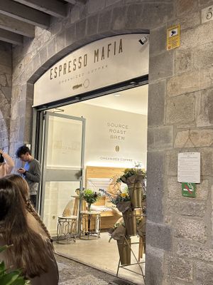 Outside  at Espresso Mafia  in Girona