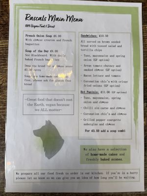 Main menu 1 - Aug25  at Rascals Cafe in Perth